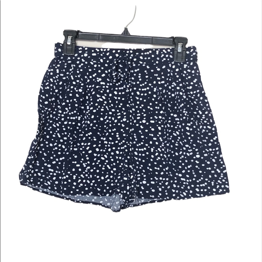 J. CREW Mercantile | Blue Polka Dot Spot Pleated Pull On Elastic Flowy Shorts